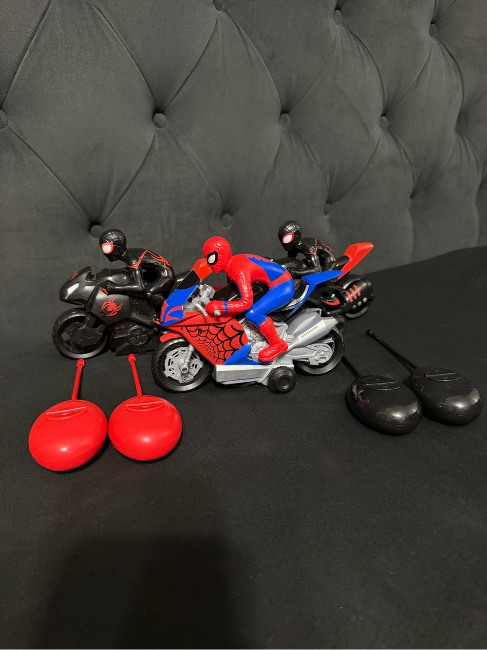 Red & Black Spiderman Motorcycle Remote Control Toy - Kids Toys